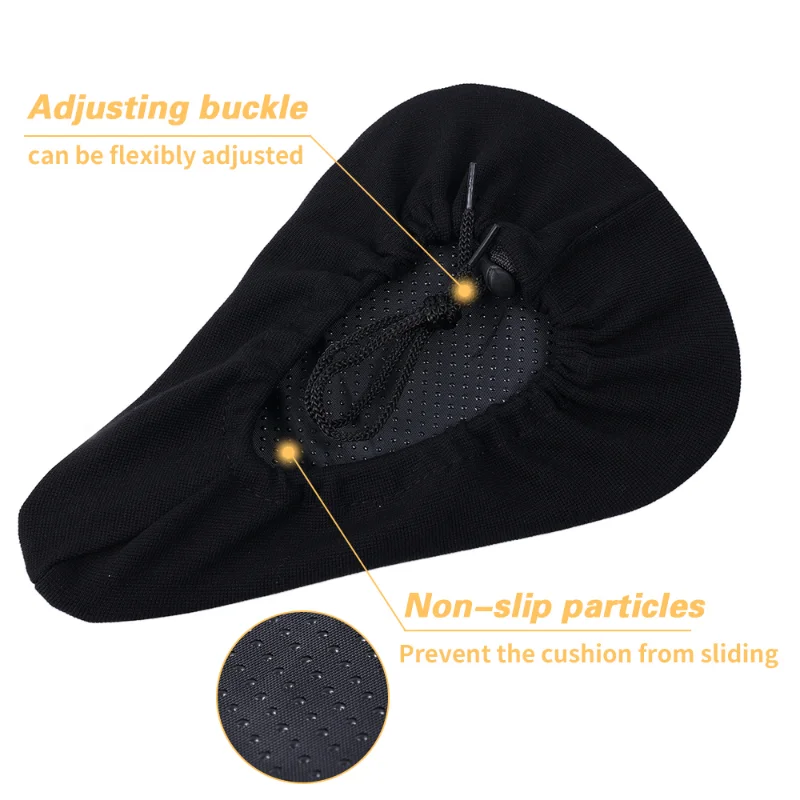 Bicycle Saddle Cover Bicycle Seat Cover Bicycle Seat Cushion Bike Riding Cushion 3D Silicone Gel Pad Soft Thick Cycling Seat for Mountain Bike