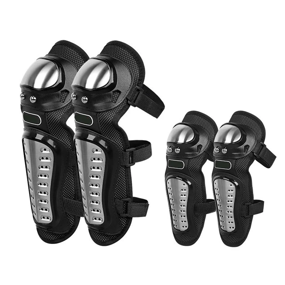 

4Pcs Motocross Knee Pads Stainless Steel Moto Protection Elbow Protector Guard Motorcycle Motorbike Off-Road Racing MTB Riding