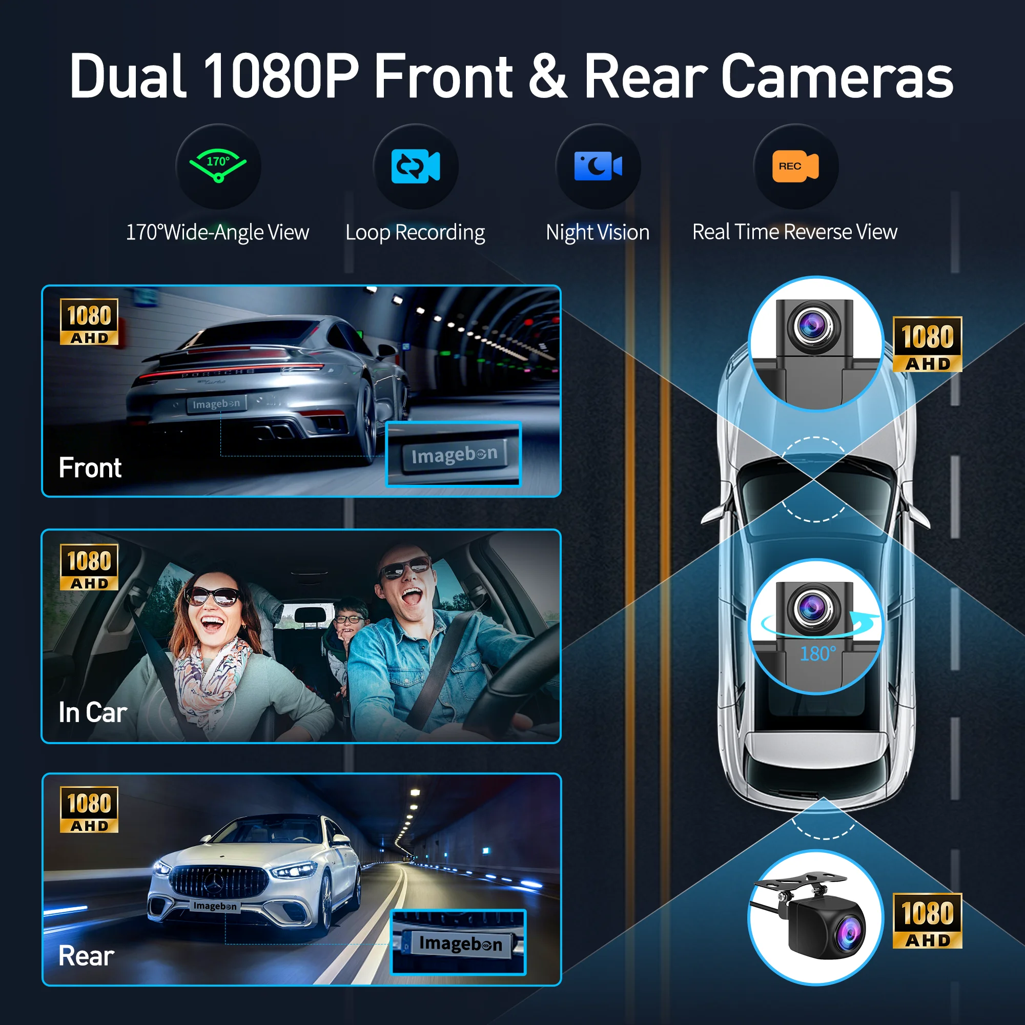 Imagebon P70Plus 11,4 Zoll Android 15 6+128G CarPlay & Android Auto Dashcam Dual WiFi Google Play DVR Smart Split-Screen Dashcam – Detail 4