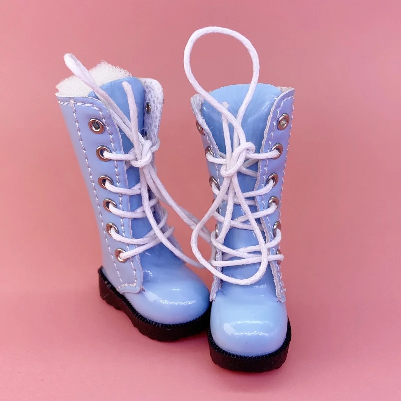 3.2cm Doll Boots for Blythe Doll Toy 1/8 Mini Leather Dolls Shoes for Blyth Azone BJD Casual Puppet Shoes Accessories doll accessories doll shoes
