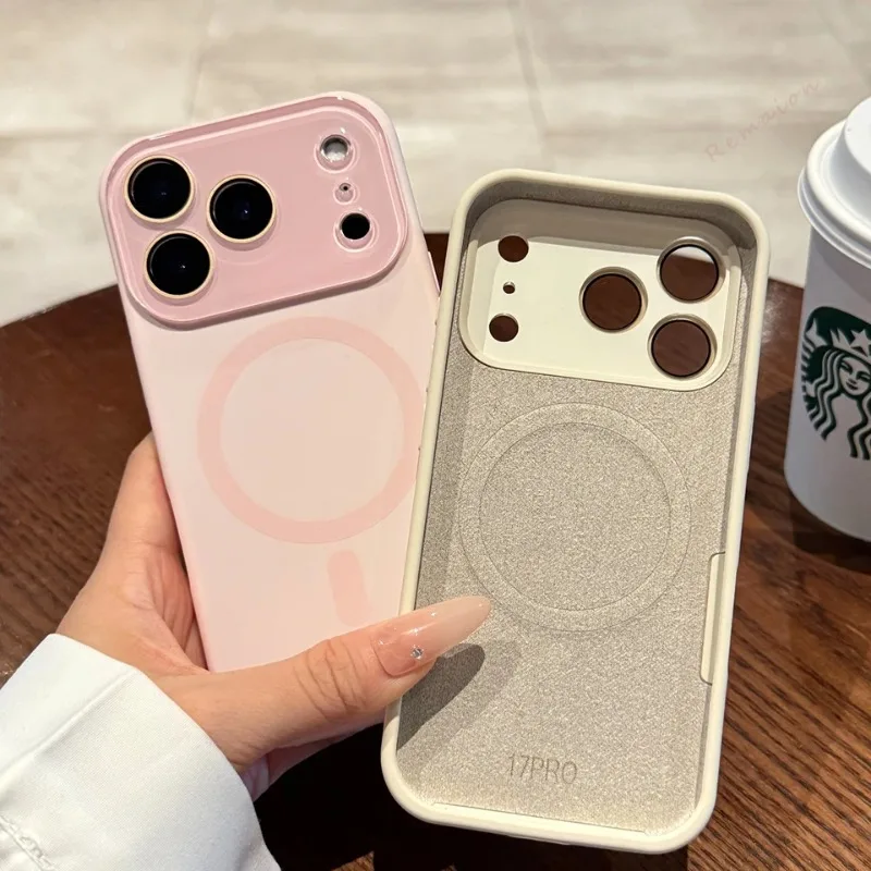 Magnetic Wireless Charging Liquid Silicone Phone Case - Premium Protection Cover