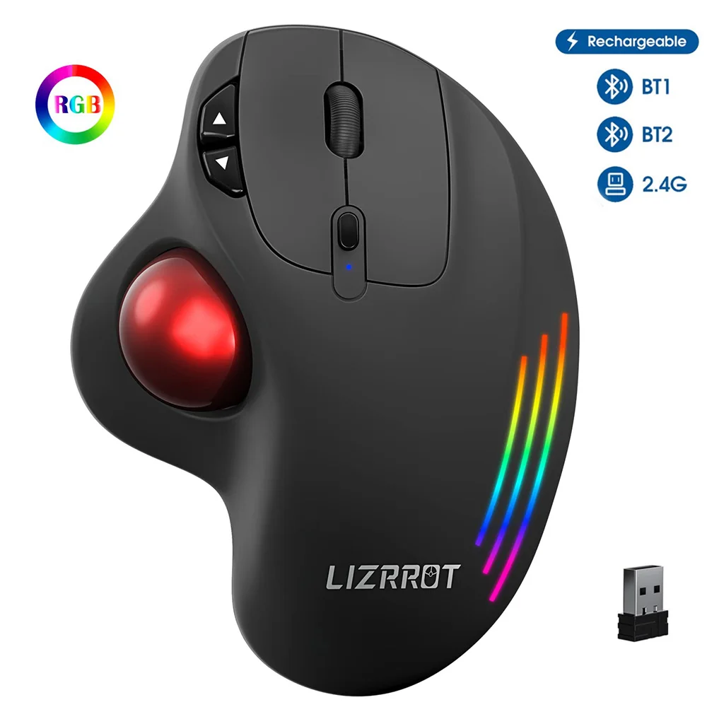 Wireless Handheld Trackball Mouse Bluetooth Trackball Mouse Mac