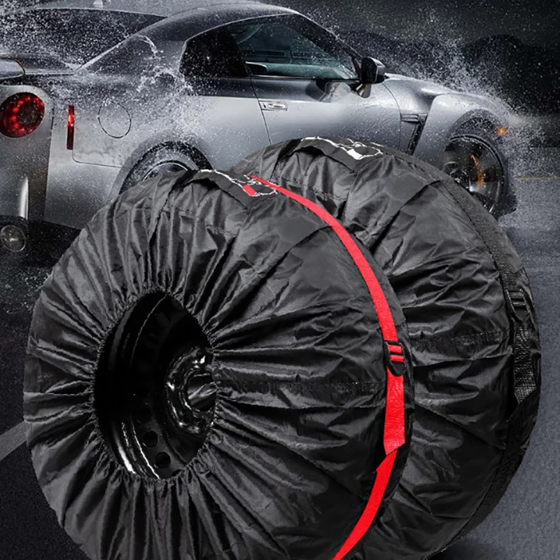 Tire Cover 1PC Tire Cover Case Car Spare Tire Cover Storage Bags For Cars Wheel Accessories Portable Wheel Bags