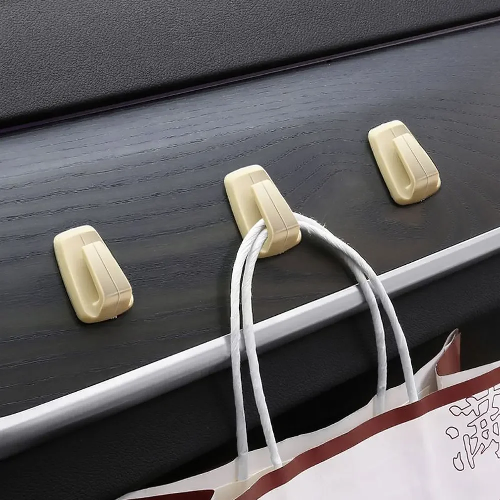 

3pcs Car Hooks Organizer Storage USB Cable Headphone Key Holder Wall Hook Hanger Automotive Interior Universal Accessories