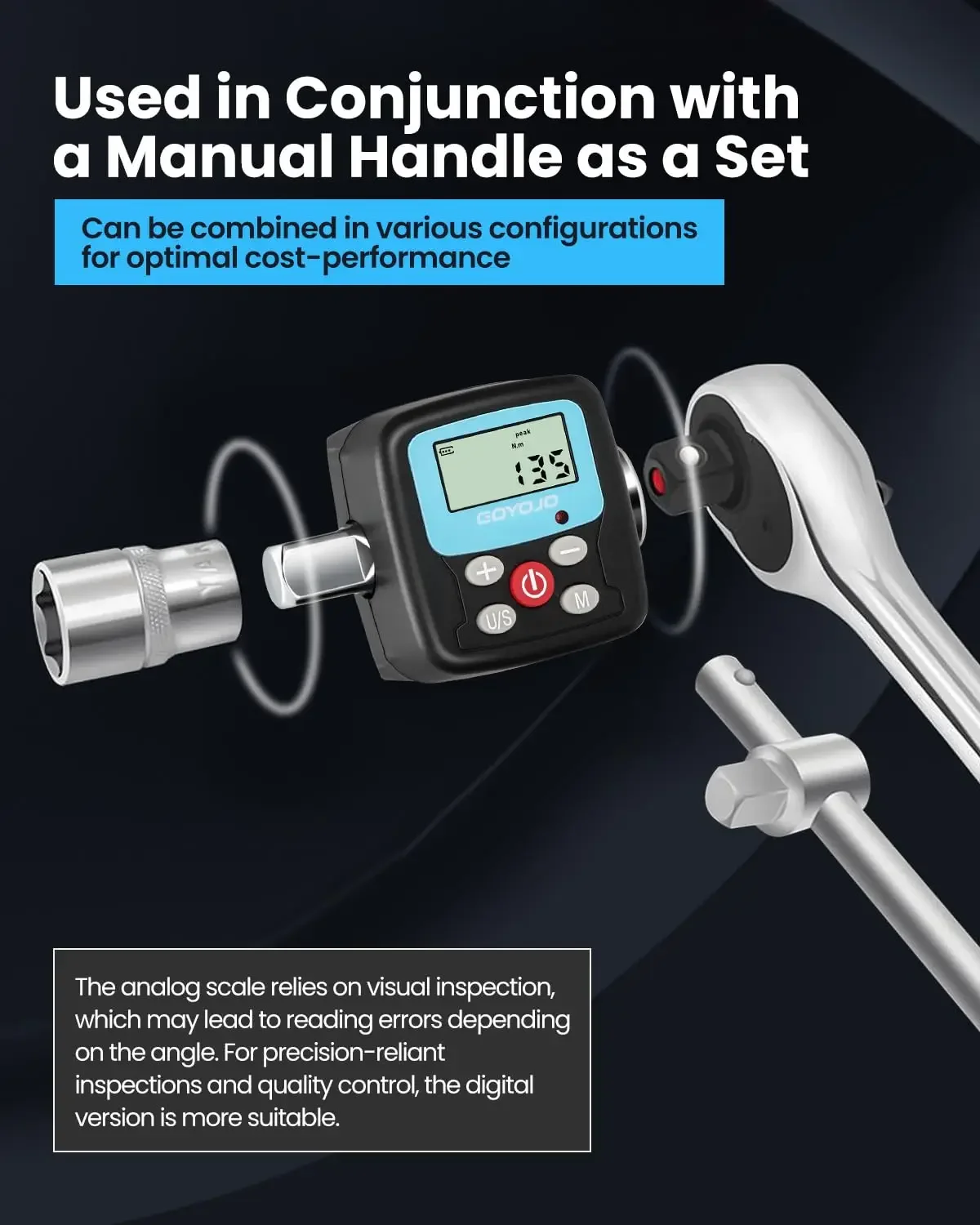 Electronic Digital Torque Meter Torque Wrench Accessories Test