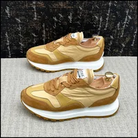 Fashion Breathable Vulcanized Non-slip  Running Outdoor Casual Sneakers Round Toe Thick Bottom Business Leisure Walking Loafers 2
