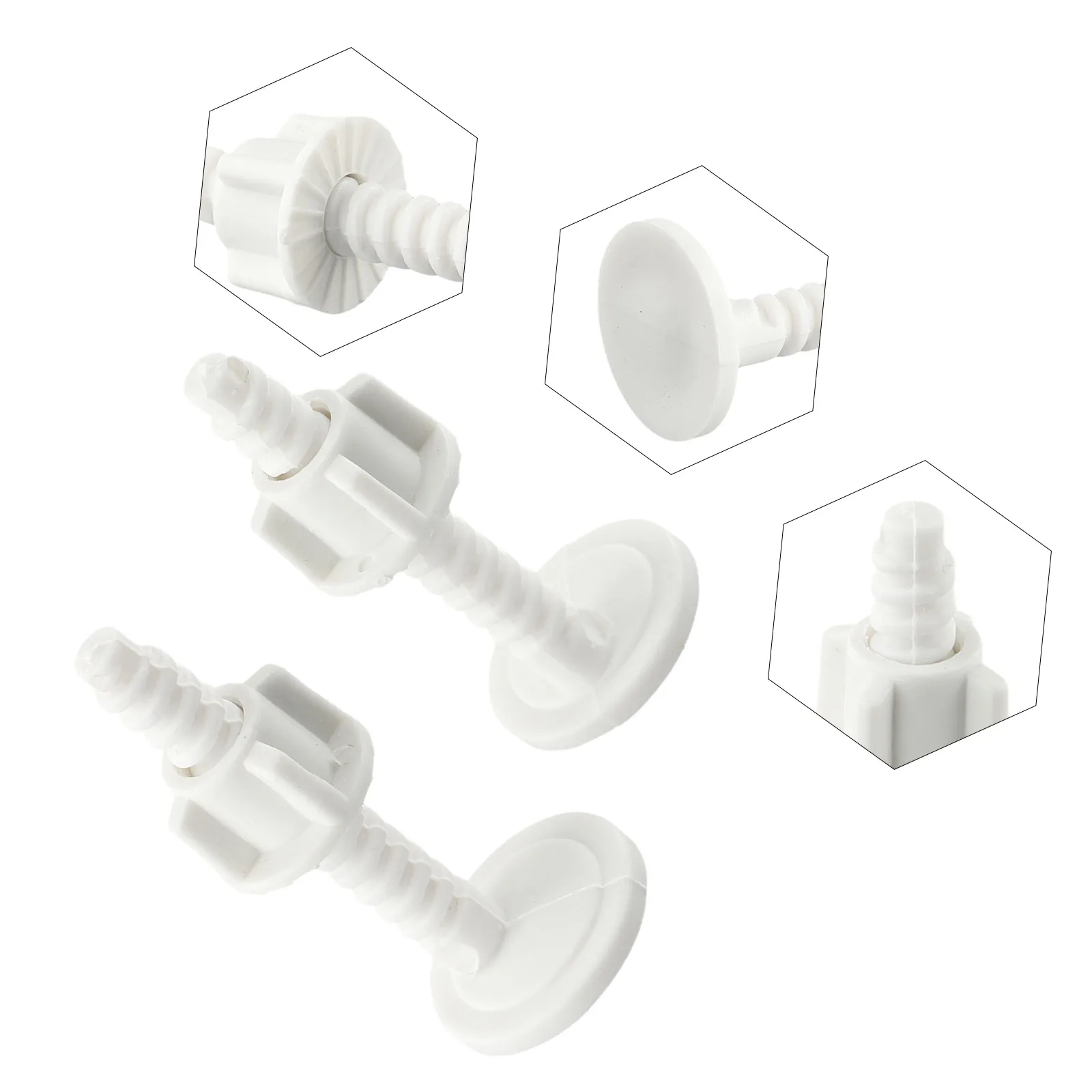 욕실 변기 뚜껑 나사 흰색 2개 설치가 용이함 우수한 내구성 60*30mm 노화 방지 고품질 소재