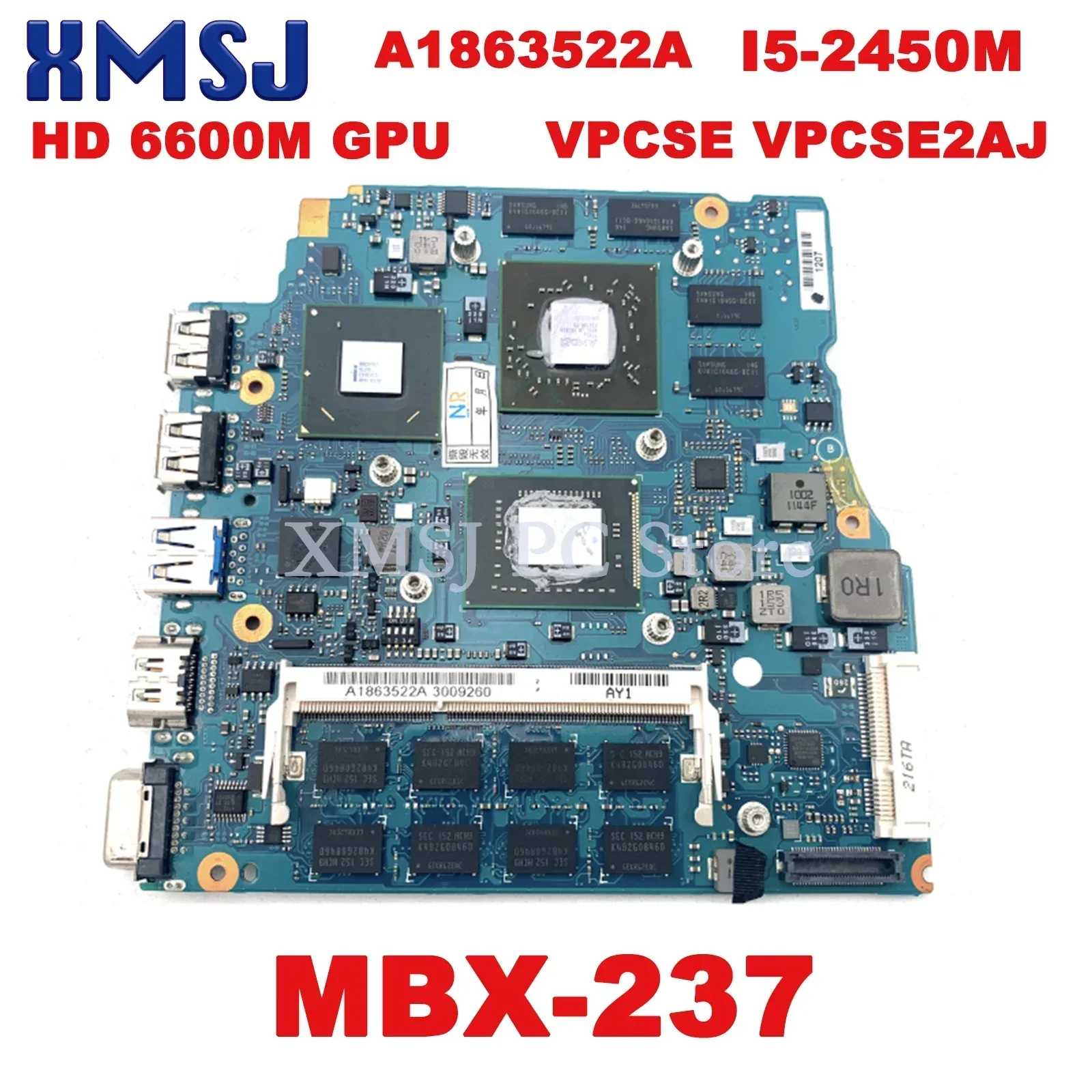

Системная плата XMSJ для VPCSE VPCSE2AJ материнская плата для ноутбука A1863522A стандартная 2,50 ГГц HD 6600M GPU основная плата