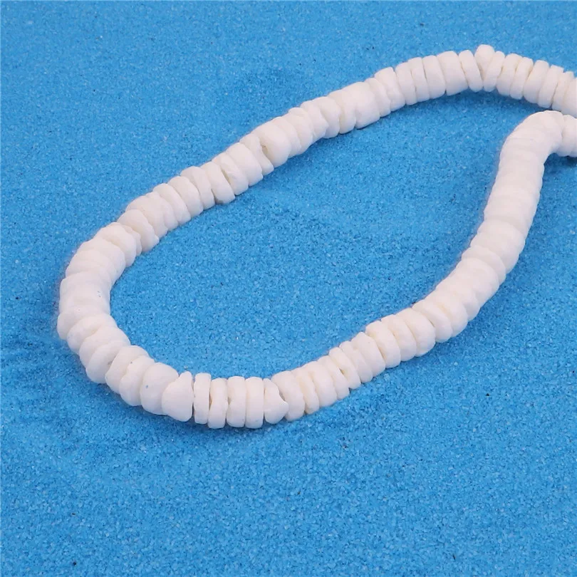1PC Natural White Color Irregular Gravel Chip Handmade Choker Beach Shell Beads Pendant Charm Necklace For Women Female Jewelry