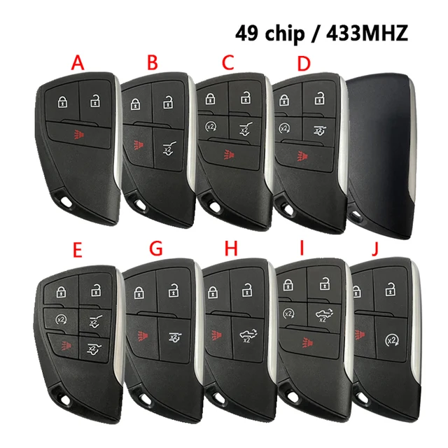 Chevrolet Suburban Tahoe 2021-2022 Smart Prox Remote 3-6 Buttons 433MHz ID49 YG0G21TB 1