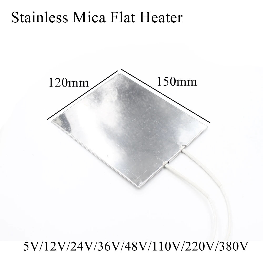 Stainless Steel Mica Band Heater Flat 150x120mm 12V 24V 220V Hot Runner  Coil Electric Heating Plastic Extruder Injection Machine - AliExpress
