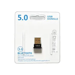 Wireless USB Bluetooth 5.0 Audio Transmitter & Receiver Dongle (Plastic Package)