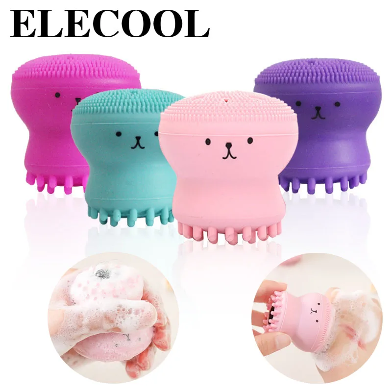 

1pc Octopus Silicone Facial Cleansing Brush Face Washing Brush Cleansing Sonic Vibration Cleanser Deep Pore Skin Massager Tools