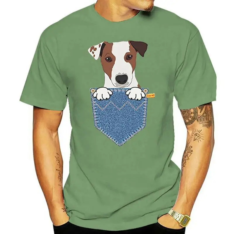 New Summer Style T-Shirt Jack Russell Terrier Pocket Dog T-Shirt Unica Uomo Donna Unisex Fit