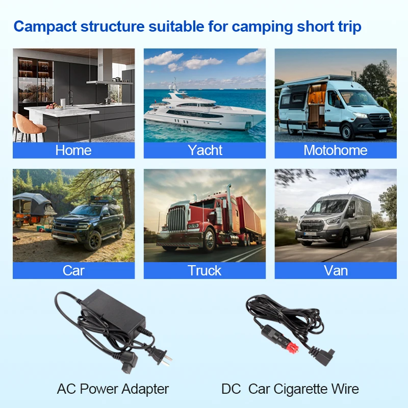 Dual Zone Portable Compressor Refrigerator 12v 24v 100-240v Camping Electric Cooler Mini Car Refrigerator for Car