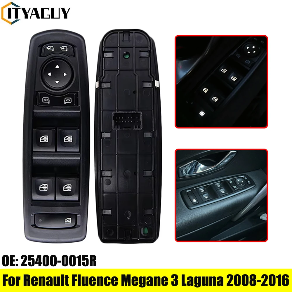 254000015R 25400-0015R Car Master Mirror Window Switch For Renault Fluence Megane3 Laguna Car Accessories