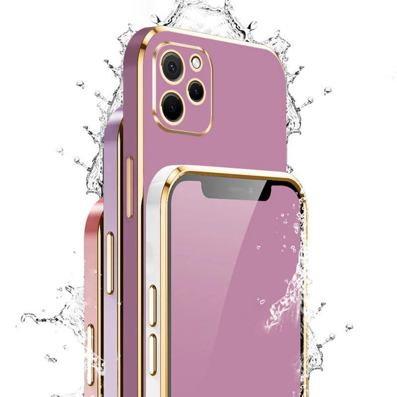 Luxury Square Plating Shockproof Back Cover