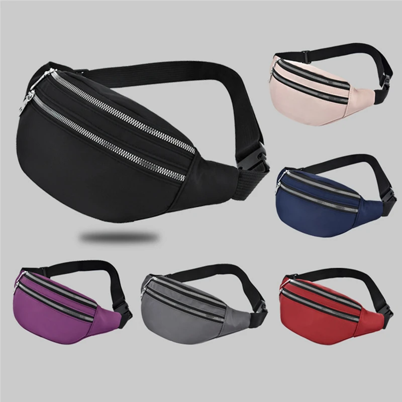 Female's Waist Bag Outdoors Sports Running Gym Portable Large Capacity Waterproof Crossbody Bag