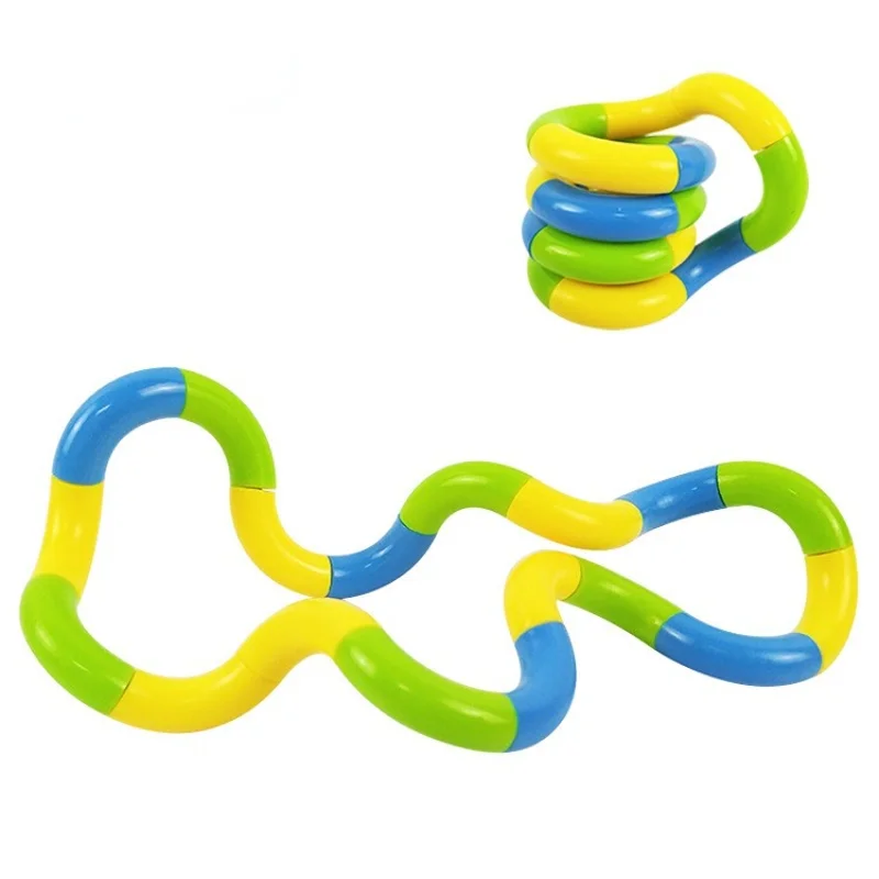 Kids Pop Twisted Ring Magic Figet Trick Rope Creative DIY Winding Leisure  Education Stress Relief for Adults Sensory Toys