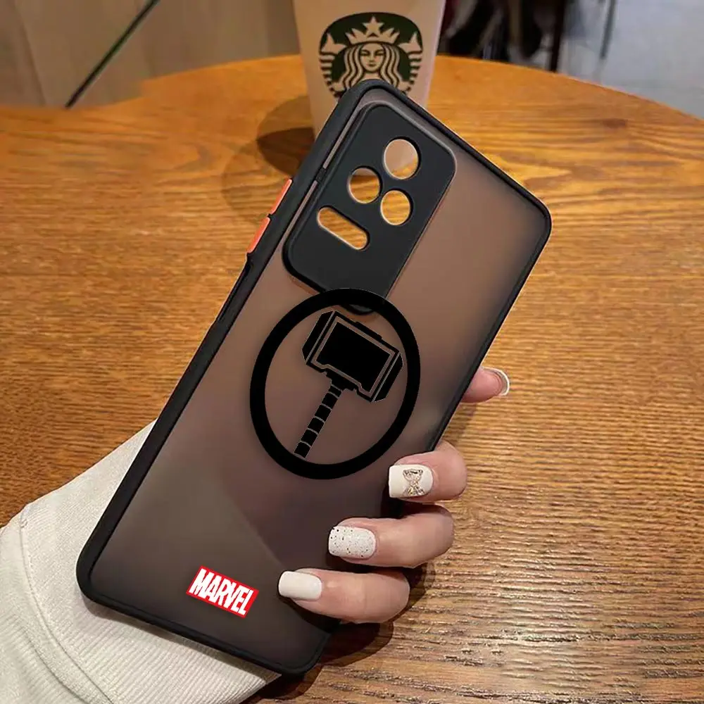 thumbnail image 1 of Funda mate para Redmi A1 K50 K40 GAMING K30 K20 10X 10C 10 9C 9T 9A 9 8 7 PRO 4G 5G Funda Shell Marvel Logo Lron Spider-Aan, 1 of 5