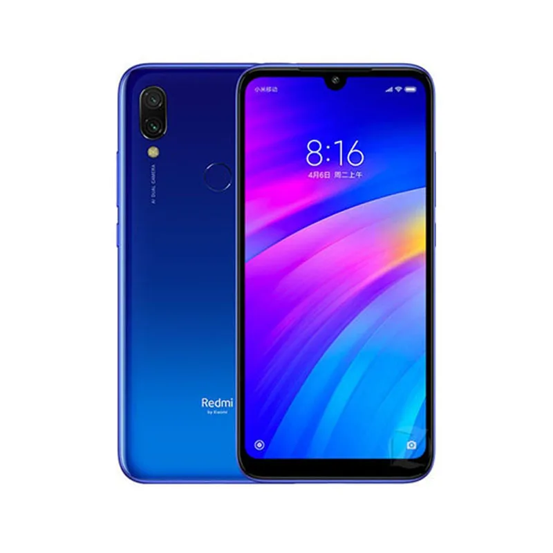Xiaomi Redmi 7 휴대폰(휴대폰 케이스 포함), 듀얼 SIM Solt 휴대폰 안드로이드 휴대폰 듀얼 카메라 중고 휴대폰