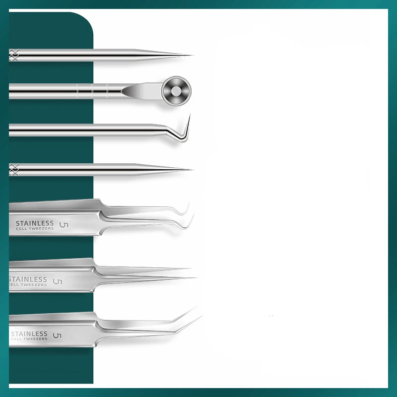 Ultra-fine No. 5 Cell Pimples Blackhead Clip Tweezers Beauty Salon Special Scraping & Closing Artifact Acne Needle Tool precision tweezers,tweezer tool,pimples blackhead tweezers,blackhead clip tweezers