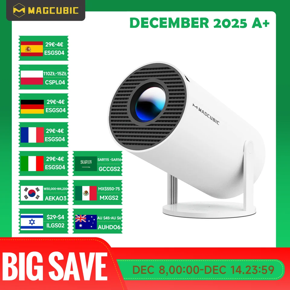 Magcubic プロジェクター 8K HD Android14 HY300 Pro Wifi6 290ANSI
