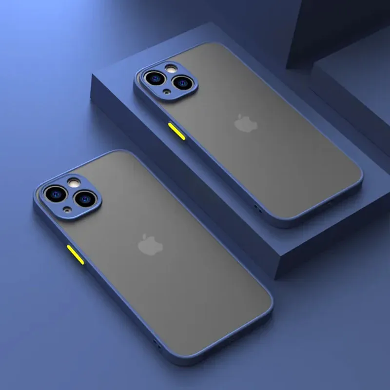 thumbnail image 1 of Funda mate de teléfono para IPhone 13, 12, 11, 14 Pro Max Mini, funda de silicona suave de lujo a prueba de golpes para IPhone X XS Max XR 15 7 8 Plus SE, 1 of 5