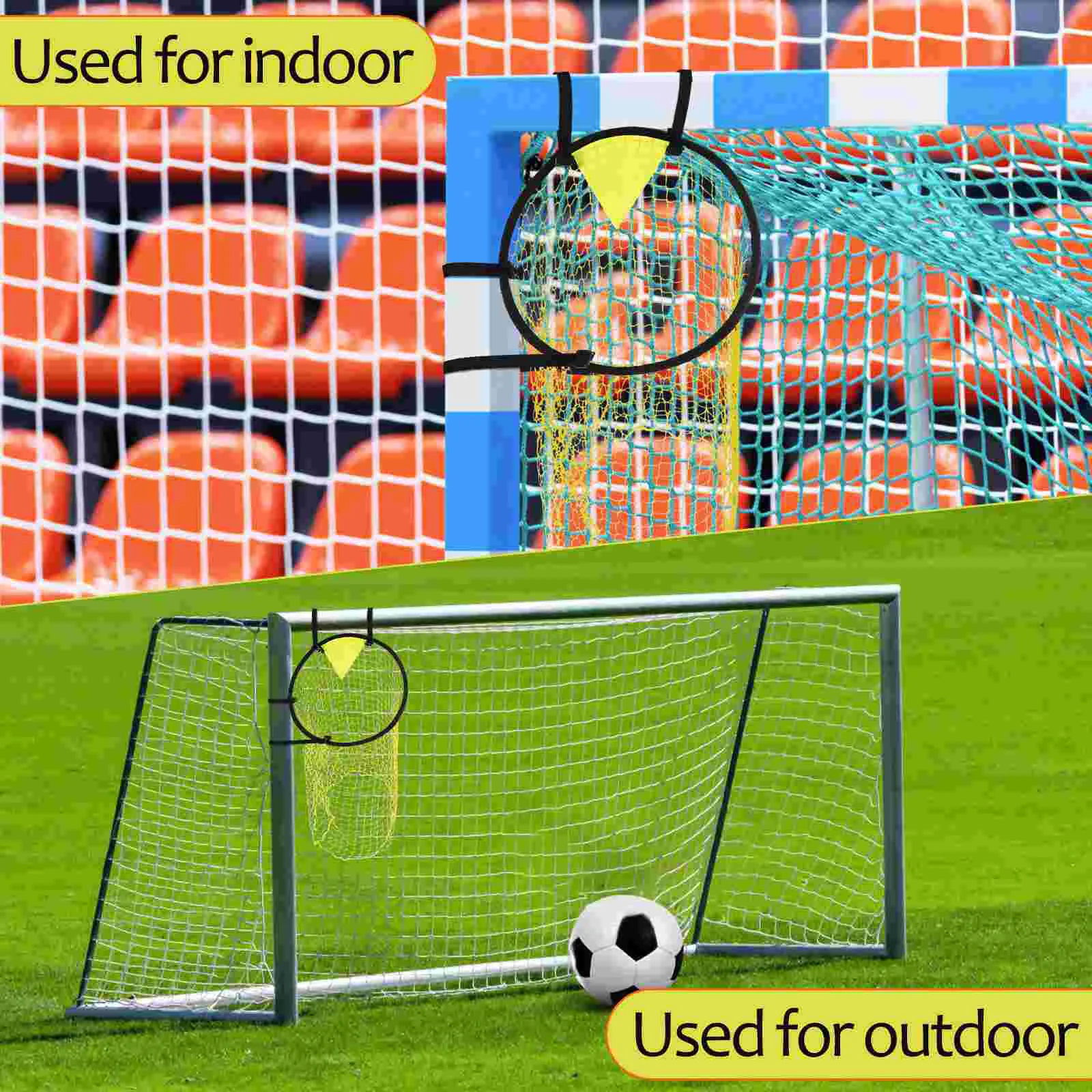 2 Pcs Football Goal Pocket Soccer Netting Balls Netting Training Equipment Net Indoor Practice Polyester