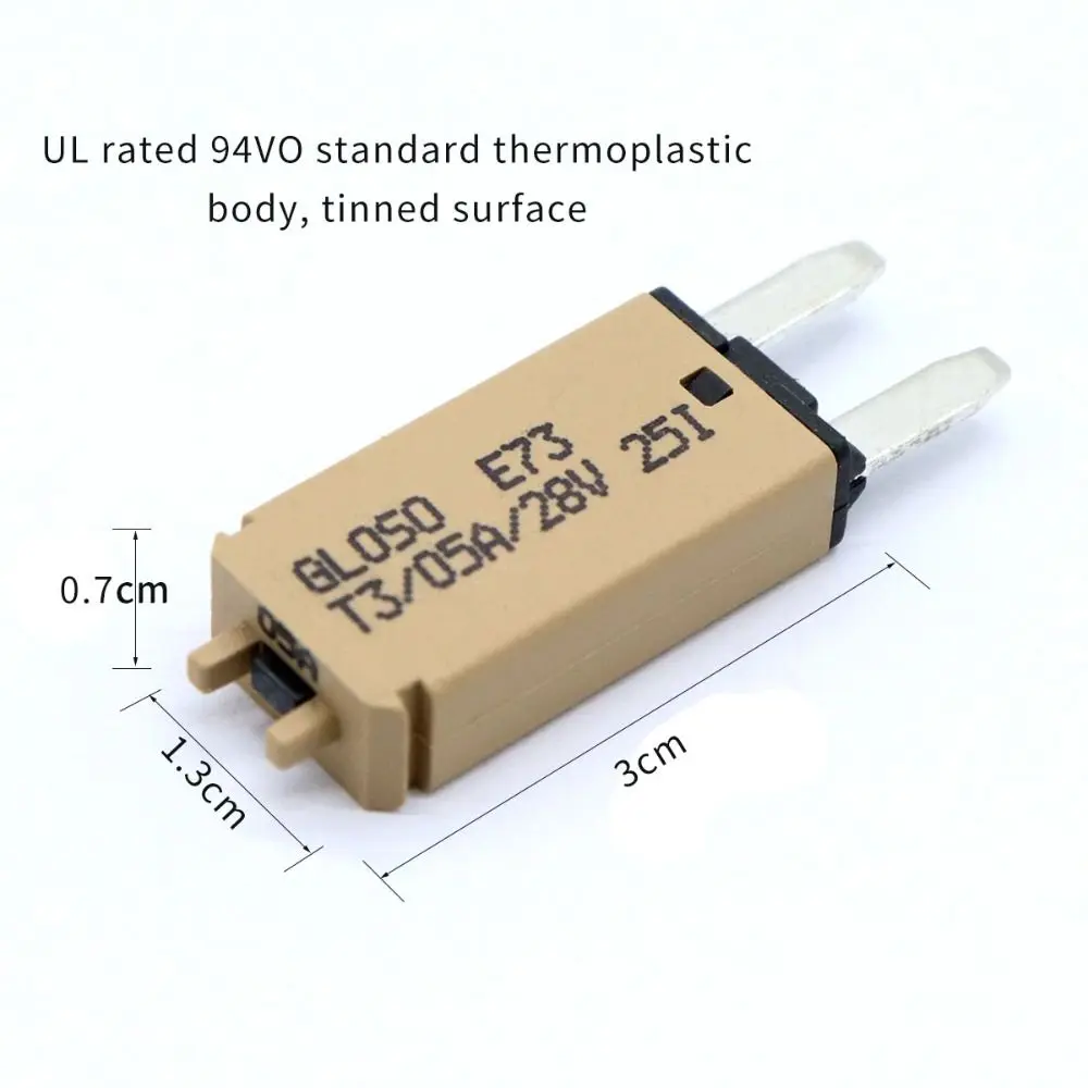 5-30A Mini Blade Fuse DC 28V ATM Manual Resettable Automotive Circuit Breaker Fuses Over-current Protection Circuit Breaker