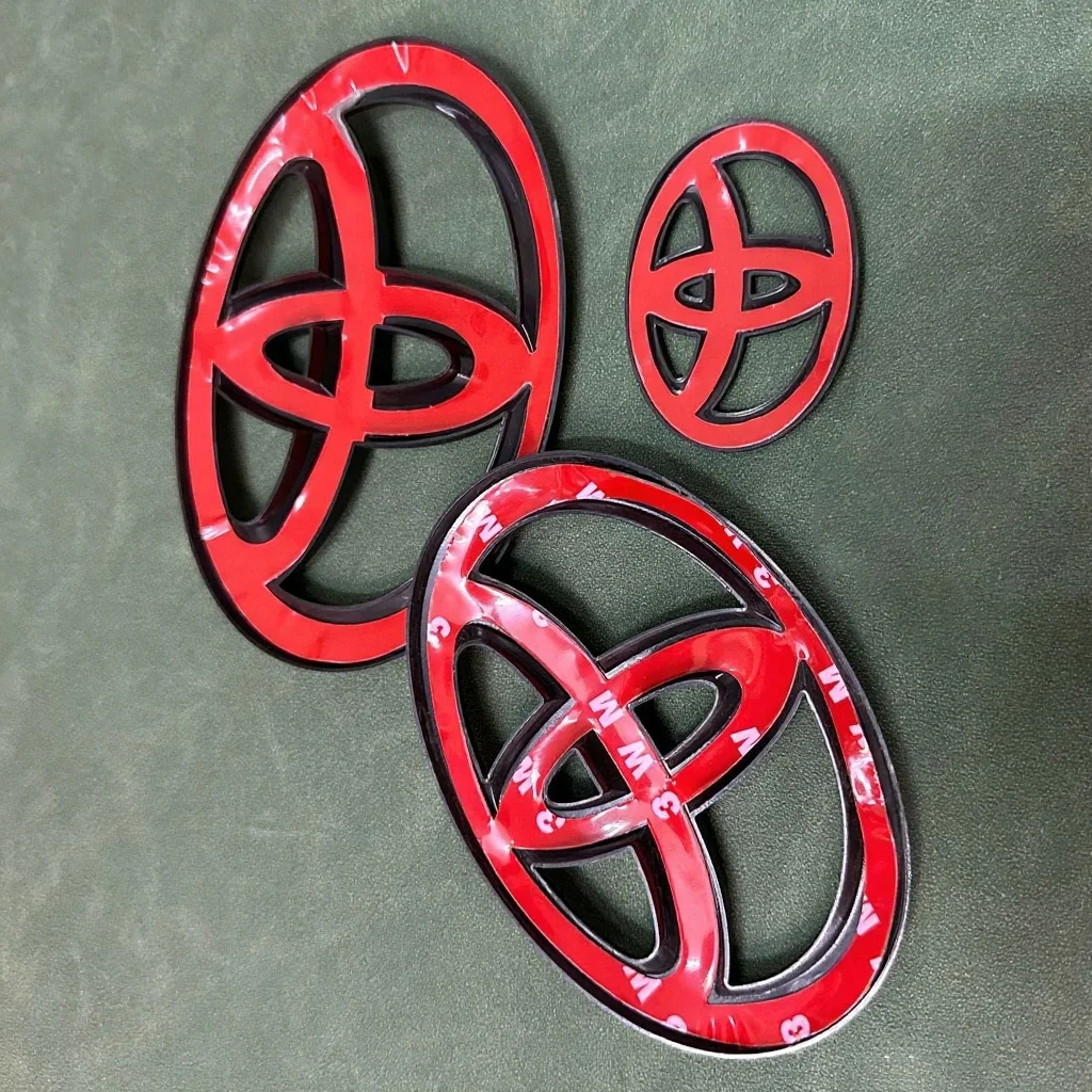 سيارة الجبهة الخلفية شعار السيارات مصبغة شعار ملصق اكسسوارات لتويوتا غازو سباق كورولا TRD Rav4 أوريس كامري يارس حقوق الإنسان سيينا