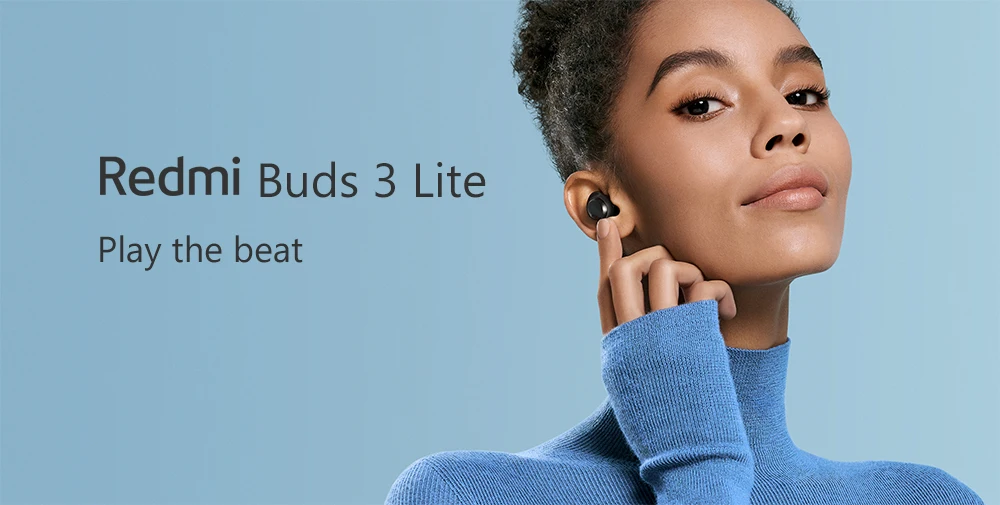 Global Version Xiaomi Redmi Buds 3 Lite TWS Bluetooth 5.2 Earphone Headset IP54 18 Hours Battery Life Mi Ture Wireless Earbuds