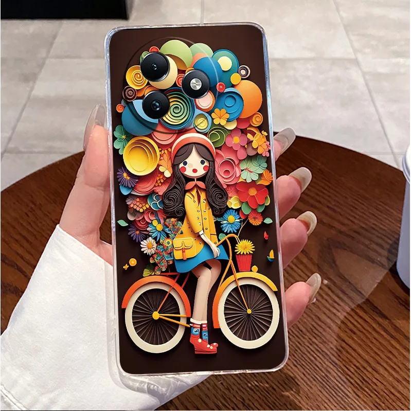 Clear Case with Cute Love Rabbit Cartoon - Luxury Soft Silicone TPU Cover