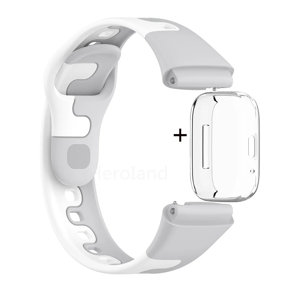 Silicone Wristband Bracelet with Case for Smartwatches (Various Colors)