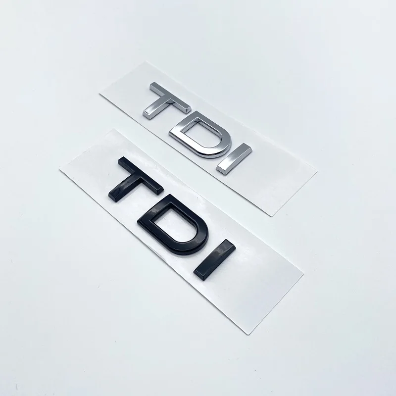 3D Chrome nero lucido ABS TDI TFSI auto emblema posteriore adesivo per Audi A1 A3 A4 A5 A6 A6L A7 A8 S3 S6 Q3 Q5 Q7 TT S RS