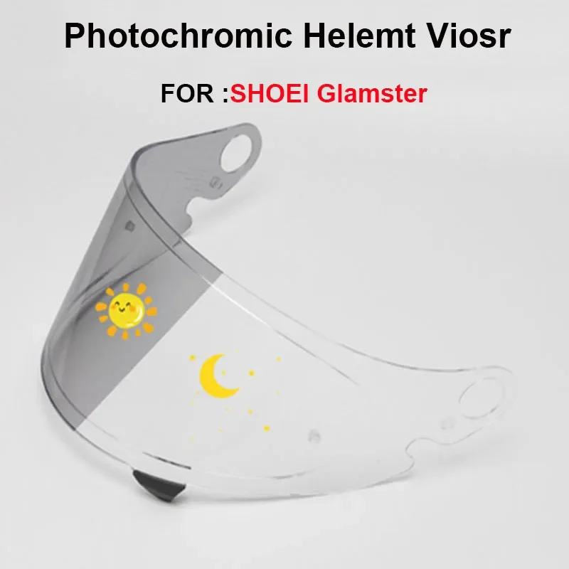 SHOEI 글램스터용 광변색 바이저, CPB-1V 레트로 헬멧 바이저 렌즈, 오토크로믹 렌즈, 헬멧 쉴드, 자외선 차단