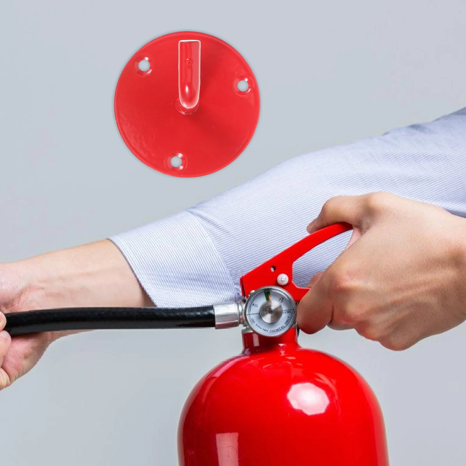 벽 장착용 소화기 후크, 브래킷 장착 브래킷, 거치대 레드