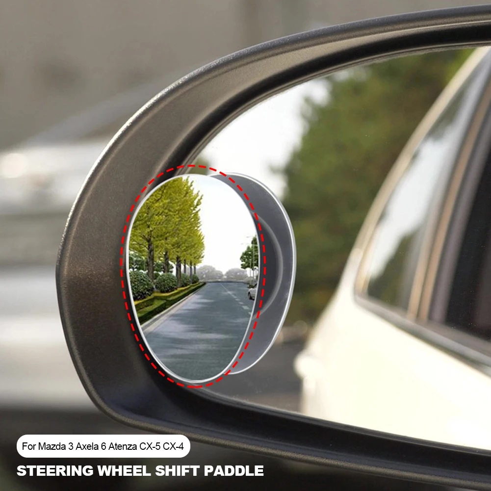 1pc Auto Rearview Convex Spiegel 360 Grad HD Blind Spot Einstellbar für Auto  Reverse Weitwinkel Fahrzeug Parkplatz Randlose spiegel - AliExpress