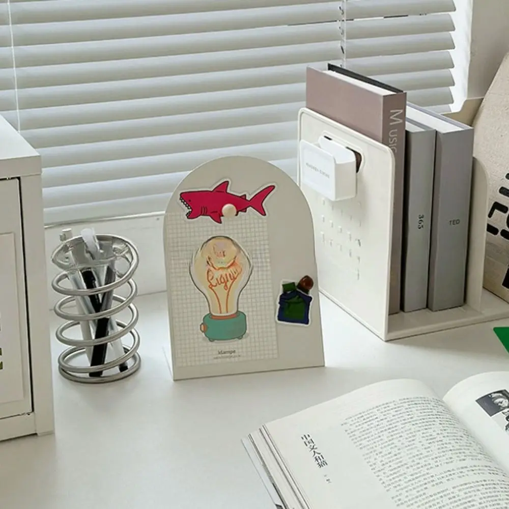 Nuovo Bacheca da Scrivania di Grande Capacità, Verticale Curva, con Spazio di Archiviazione, per Ufficio e Casa, Ornamento da Scrivania - immagine 2