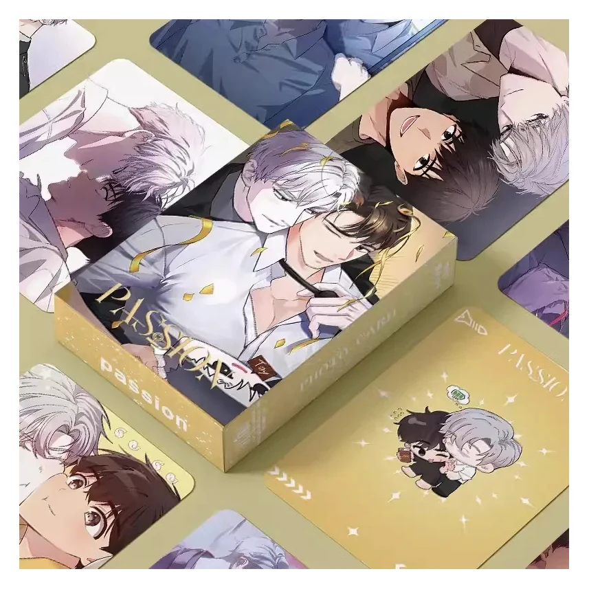 Korean Manga Passion Laser Lomo Card Ilay Riegrow And Jeong Taeui Figure Photocard Fans Collection card 55 Pcs/set
