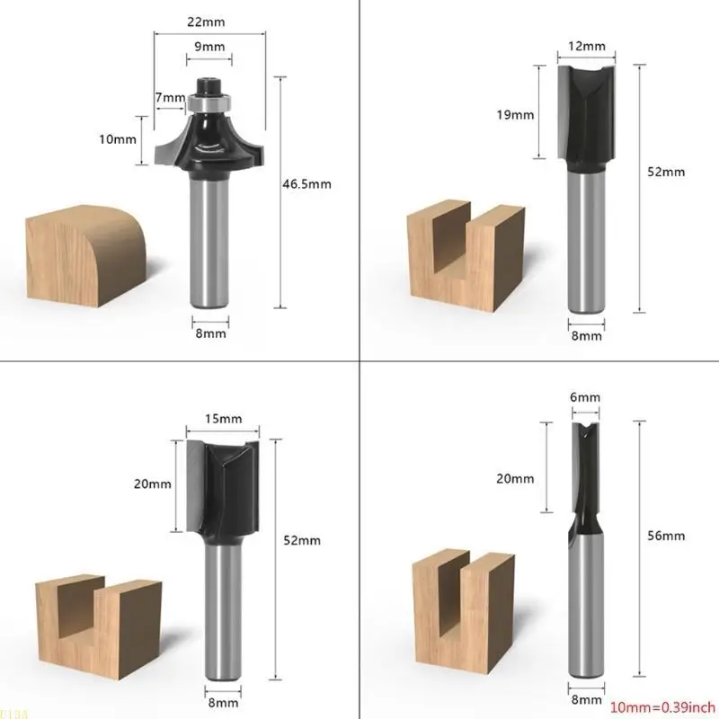 U13A Wolframstahl-Flachfräser, Vollhartmetall-Fräser, 8 mm Fräser – Detail 8