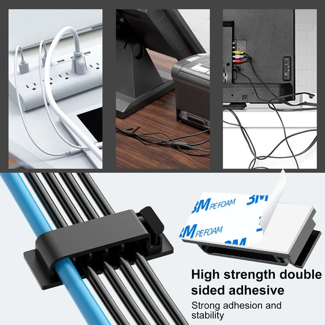 Under Desk Cable Holder Office Cable Management, Cable Holder, Cord Holder  