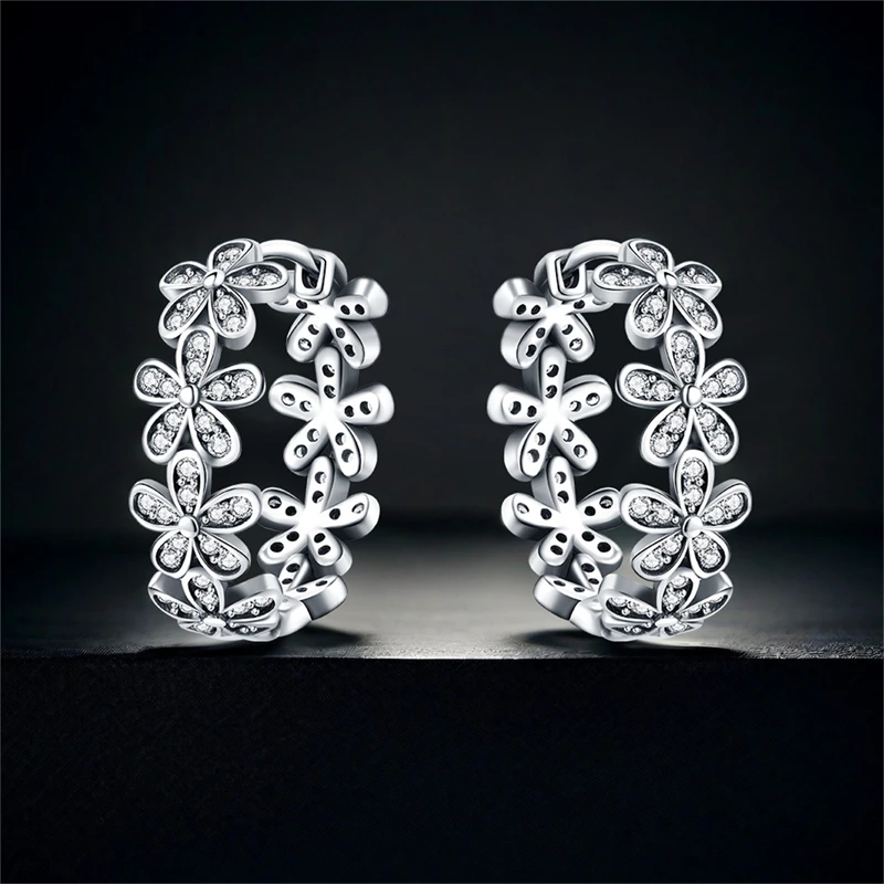 Echte 925 Sterling Silber Creolen bunte Zirkon helle Sternen himmel Ohrringe Frauen Verlobung Hochzeits feier Silber Schmuck – Detail 18