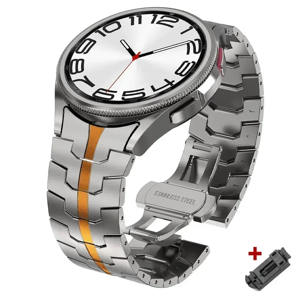 Luxury Stainless Steel No-Gap Strap - Premium Metal Watchband Bracelet