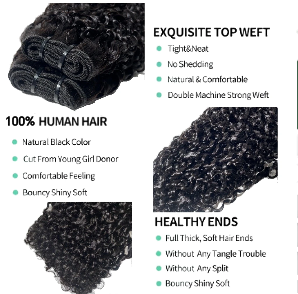 3B3C Burmese Pixie Curly Hair Bundles Virgin Human Hair Burmese Vietnamese Raw Human Hair Extensions Wholesale For Full Head 18A 2