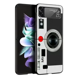 Vintage Tape Camera Luxury Gift Phone Case - Hard PC Shell for Galaxy Z Flip 5G (A8)