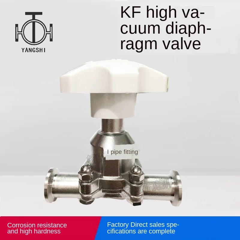 

Stainless steel manual high vacuum diaphragm valve GM series KF16 KF25 manual quick diaphragm valve