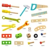 Educational Montessori Kids Toys Plastic Wooden Toolbox Pretend Play Set Children Nut Screw Assembly Simulation Carpenter Tool 6