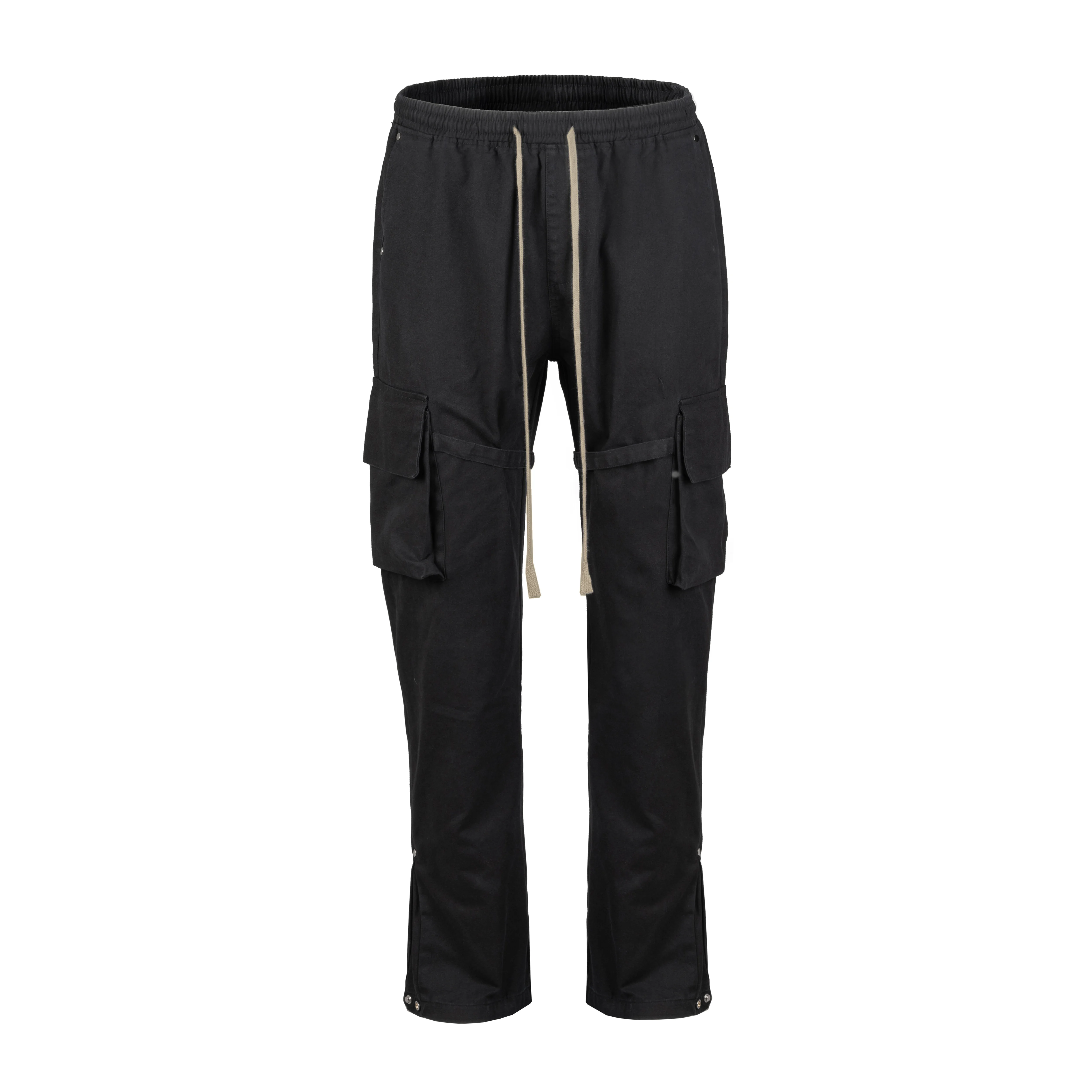 

Men Casual Cargo Pants Gothic Men's Clothing Autumn Solid Sweatpants High Street Black Long Pants