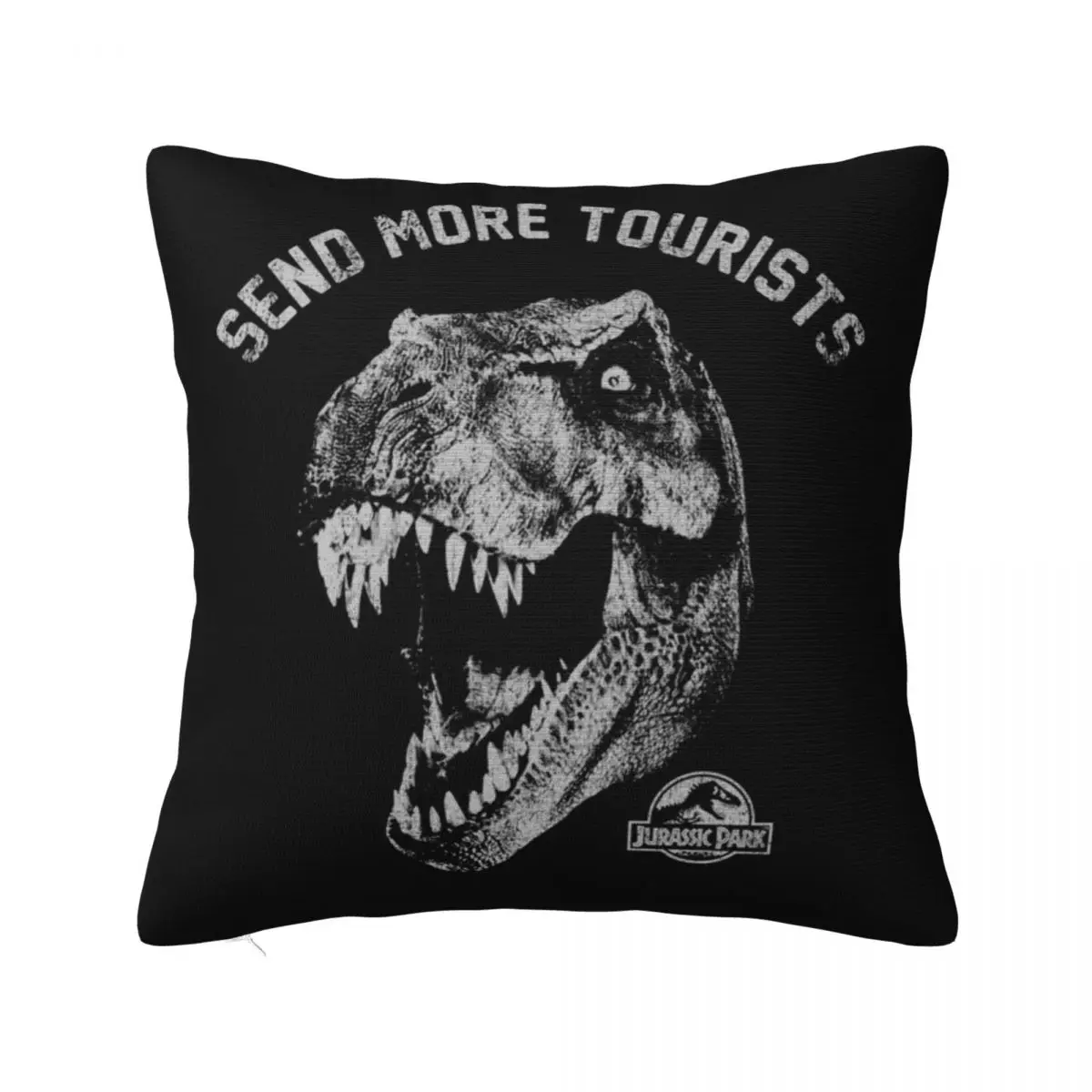 

More Tourists Please Jurassic Park Pillowcase Printing Polyester Cushion Cover Decoration Pillow Case Cover Home Zipper 40*40cm